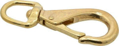 Value Collection - 4-1/2" Long Swivel Eye Boat Snap - Solid Brass with 9/16" Snap Opening - Exact Tool & Supply