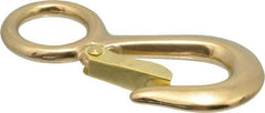 Value Collection - 4-3/4" Long Snap Hook - Solid Brass with 3/4" Snap Opening - Exact Tool & Supply