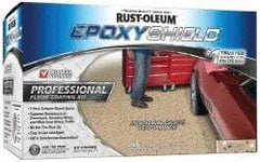 Rust-Oleum - 2 Gal (2) One Gallon Cans Gloss Dunes Tan 2 Part Epoxy Floor Coating - <250 g/L VOC Content - Exact Tool & Supply