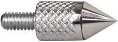 Mitutoyo - M2.5x0.45, 5mm Ball Diam, Carbide 60 ° Conical Contact Point - 10mm Contact Point Length, Use with AGD 1,2,3,4 - Exact Tool & Supply