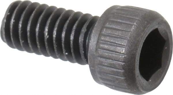 Unbrako - #8-32 UNC Hex Socket Drive, Socket Cap Screw - Alloy Steel, Black Oxide Finish, 3/8" Length Under Head - Exact Tool & Supply