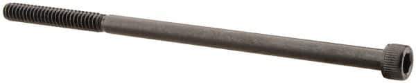Unbrako - #10-24 UNC Hex Socket Drive, Socket Cap Screw - Alloy Steel, Black Oxide Finish, 4" Length Under Head - Exact Tool & Supply
