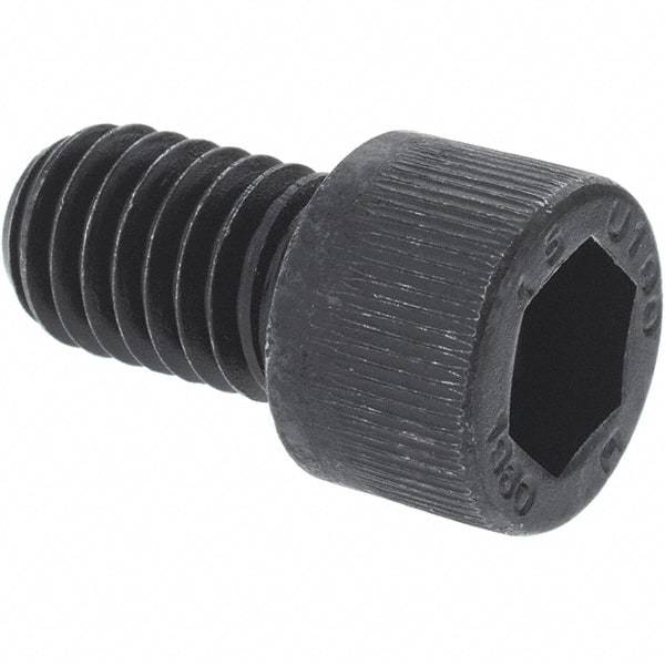 Unbrako - M10x1.50 Metric Coarse Hex Socket Drive, Socket Cap Screw - Grade 12.9 Alloy Steel, Black Oxide Finish, 130mm Length Under Head - Exact Tool & Supply