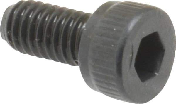 Unbrako - M4x0.70 Metric Coarse Hex Socket Drive, Socket Cap Screw - Grade 12.9 Alloy Steel, Black Oxide Finish, 8mm Length Under Head - Exact Tool & Supply