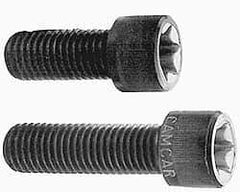 Camcar - 3/8-16 UNC Torx Plus Drive, Socket Cap Screw - Alloy Steel, Black Oxide Finish, Partially Threaded, 2" Length Under Head - Exact Tool & Supply
