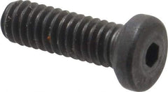 Unbrako - #8-32 UNC Hex Socket Drive, Low Socket Cap Screw - Alloy Steel, Black Oxide Finish, 1/2" Length Under Head - Exact Tool & Supply