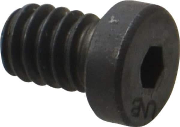 Unbrako - 1/4-20 UNC Hex Socket Drive, Low Socket Cap Screw - Alloy Steel, Black Oxide Finish, 3/8" Length Under Head - Exact Tool & Supply