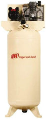 Ingersoll-Rand - 3 hp, 60 Gal Stationary Electric Vertical Air Compressor - Single Phase, 135 Max psi, 230 Volt - Exact Tool & Supply