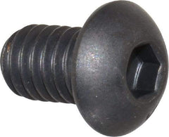 Unbrako - 5/16-18 UNC Hex Socket Drive, Button Screw - Alloy Steel, Black Oxide Finish, 1/2" Length Under Head - Exact Tool & Supply