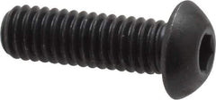 Unbrako - 5/16-18 UNC Hex Socket Drive, Button Screw - Alloy Steel, Black Oxide Finish, 1" Length Under Head - Exact Tool & Supply