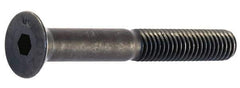 Unbrako - M12x1.75 Metric Coarse Hex Socket Drive, 90 to 92° Flat Screw - Grade 12.9 Alloy Steel, Black Oxide Finish, 50mm OAL - Exact Tool & Supply