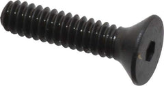 Unbrako - #4-40 UNC Hex Socket Drive, 82° Flat Screw - Alloy Steel, Black Oxide Finish, 1/2" OAL - Exact Tool & Supply