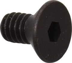 Unbrako - #5-40 UNC Hex Socket Drive, 82° Flat Screw - Alloy Steel, Black Oxide Finish, 1/4" OAL - Exact Tool & Supply