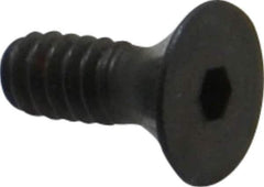 Unbrako - #6-32 UNC Hex Socket Drive, 82° Flat Screw - Alloy Steel, Black Oxide Finish, 3/8" OAL - Exact Tool & Supply