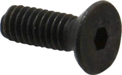 Unbrako - #8-32 UNC Hex Socket Drive, 82° Flat Screw - Alloy Steel, Black Oxide Finish, 1/2" OAL - Exact Tool & Supply