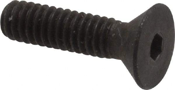 Unbrako - #8-32 UNC Hex Socket Drive, 82° Flat Screw - Alloy Steel, Black Oxide Finish, 5/8" OAL - Exact Tool & Supply