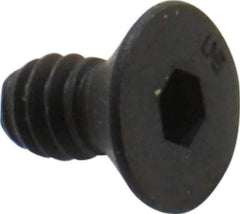 Unbrako - #10-24 UNC Hex Socket Drive, 82° Flat Screw - Alloy Steel, Black Oxide Finish, 3/8" OAL - Exact Tool & Supply