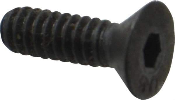 Unbrako - #10-24 UNC Hex Socket Drive, 82° Flat Screw - Alloy Steel, Black Oxide Finish, 5/8" OAL - Exact Tool & Supply