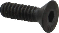 Unbrako - #10-24 UNC Hex Socket Drive, 82° Flat Screw - Alloy Steel, Black Oxide Finish, 5/8" OAL - Exact Tool & Supply