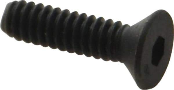 Unbrako - #10-24 UNC Hex Socket Drive, 82° Flat Screw - Alloy Steel, Black Oxide Finish, 3/4" OAL - Exact Tool & Supply