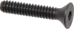 Unbrako - #10-24 UNC Hex Socket Drive, 82° Flat Screw - Alloy Steel, Black Oxide Finish, 1" OAL - Exact Tool & Supply