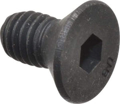 Unbrako - #10-32 UNF Hex Socket Drive, 82° Flat Screw - Alloy Steel, Black Oxide Finish, 3/8" OAL - Exact Tool & Supply