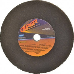 Norton - 4" Diam x 3/8" Hole x 1/4" Thick, T Hardness, 20 Grit Surface Grinding Wheel - Zirconia Alumina, Type 1, Very Coarse Grade, 15,280 Max RPM, No Recess - Exact Tool & Supply