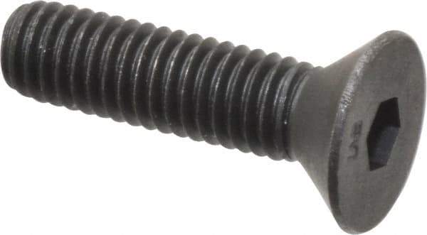 Unbrako - #10-32 UNF Hex Socket Drive, 82° Flat Screw - Alloy Steel, Black Oxide Finish, 3/4" OAL - Exact Tool & Supply