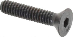Unbrako - 1/4-20 UNC Hex Socket Drive, 82° Flat Screw - Alloy Steel, Black Oxide Finish, 1-1/4" OAL - Exact Tool & Supply