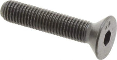 Unbrako - 1/4-28 UNF Hex Socket Drive, 82° Flat Screw - Alloy Steel, Black Oxide Finish, 1-1/4" OAL - Exact Tool & Supply