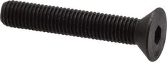 Unbrako - 1/4-28 UNF Hex Socket Drive, 82° Flat Screw - Alloy Steel, Black Oxide Finish, 1-1/2" OAL - Exact Tool & Supply