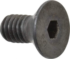 Unbrako - 5/16-18 UNC Hex Socket Drive, 82° Flat Screw - Alloy Steel, Black Oxide Finish, 5/8" OAL - Exact Tool & Supply