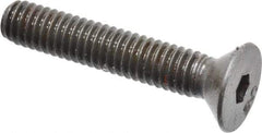 Unbrako - 5/16-18 UNC Hex Socket Drive, 82° Flat Screw - Alloy Steel, Black Oxide Finish, 1-3/4" OAL - Exact Tool & Supply
