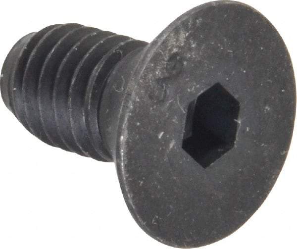 Unbrako - 3/8-16 UNC Hex Socket Drive, 82° Flat Screw - Alloy Steel, Black Oxide Finish, 3/4" OAL - Exact Tool & Supply