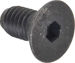 Unbrako - 3/8-16 UNC Hex Socket Drive, 82° Flat Screw - Alloy Steel, Black Oxide Finish, 3/4" OAL - Exact Tool & Supply