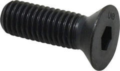 Unbrako - 1/2-13 UNC Hex Socket Drive, 82° Flat Screw - Alloy Steel, Black Oxide Finish, 1-1/2" OAL - Exact Tool & Supply