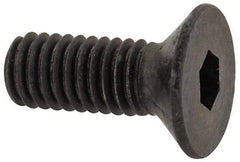 Unbrako - M3x0.50 Metric Coarse Hex Socket Drive, 90 to 92° Flat Screw - Grade 12.9 Alloy Steel, Black Oxide Finish, 8mm OAL - Exact Tool & Supply