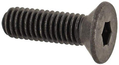 Unbrako - M3x0.50 Metric Coarse Hex Socket Drive, 90 to 92° Flat Screw - Grade 12.9 Alloy Steel, Black Oxide Finish, 10mm OAL - Exact Tool & Supply