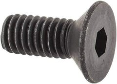 Unbrako - M4x0.70 Metric Coarse Hex Socket Drive, 90 to 92° Flat Screw - Grade 12.9 Alloy Steel, Black Oxide Finish, 10mm OAL - Exact Tool & Supply