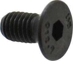 Unbrako - M5x0.80 Metric Coarse Hex Socket Drive, 90 to 92° Flat Screw - Grade 12.9 Alloy Steel, Black Oxide Finish, 10mm OAL - Exact Tool & Supply