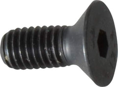Unbrako - M5x0.80 Metric Coarse Hex Socket Drive, 90 to 92° Flat Screw - Grade 12.9 Alloy Steel, Black Oxide Finish, 12mm OAL - Exact Tool & Supply