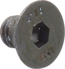 Unbrako - M6x1.00 Metric Coarse Hex Socket Drive, 90 to 92° Flat Screw - Grade 12.9 Alloy Steel, Black Oxide Finish, 8mm OAL - Exact Tool & Supply