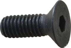 Unbrako - M6x1.00 Metric Coarse Hex Socket Drive, 90 to 92° Flat Screw - Grade 12.9 Alloy Steel, Black Oxide Finish, 16mm OAL - Exact Tool & Supply