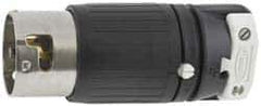 Hubbell Wiring Device-Kellems - 125 VAC, 50 Amp, NonNEMA Configuration, Industrial Grade, Self Grounding Plug - 1 Phase, 2 Poles, IP20, 0.83 to 1-1/4 Inch Cord Diameter - Exact Tool & Supply