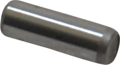 Unbrako - 1/8" Diam x 3/8" Pin Length Grade 8 Alloy Steel Oversized Dowel Pin - C 60 (Surface) & C 50-58 Hardness, 1,845 Lb Breaking Strength, 1 Beveled & 1 Rounded End - Exact Tool & Supply