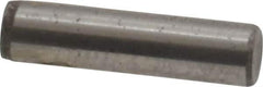 Unbrako - 1/8" Diam x 1/2" Pin Length Grade 8 Alloy Steel Oversized Dowel Pin - C 60 (Surface) & C 50-58 Hardness, 1,845 Lb Breaking Strength, 1 Beveled & 1 Rounded End - Exact Tool & Supply