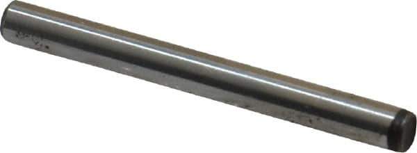 Unbrako - 1/8" Diam x 1-1/4" Pin Length Grade 8 Alloy Steel Oversized Dowel Pin - C 60 (Surface) & C 50-58 Hardness, 1,845 Lb Breaking Strength, 1 Beveled & 1 Rounded End - Exact Tool & Supply