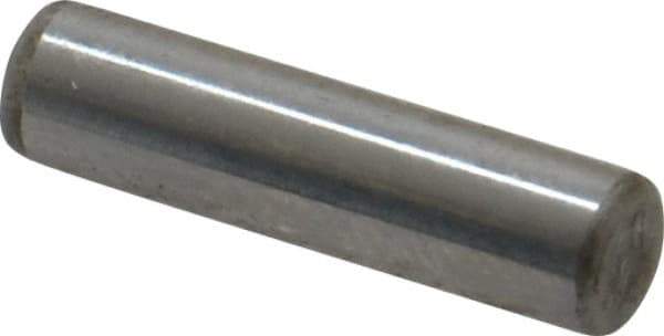 Unbrako - 3/16" Diam x 3/4" Pin Length Grade 8 Alloy Steel Oversized Dowel Pin - C 60 (Surface) & C 50-58 Hardness, 4,140 Lb Breaking Strength, 1 Beveled & 1 Rounded End - Exact Tool & Supply