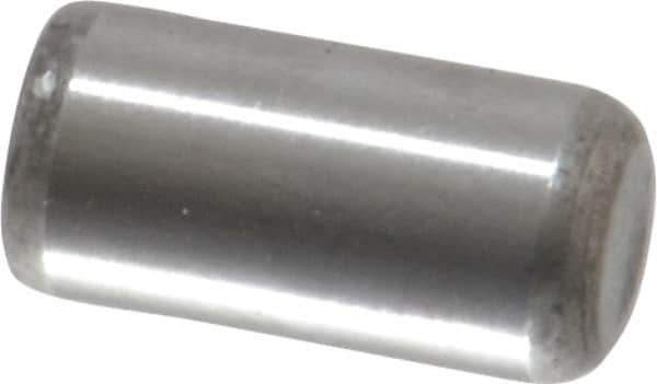 Unbrako - 1/4" Diam x 1/2" Pin Length Grade 8 Alloy Steel Oversized Dowel Pin - C 60 (Surface) & C 50-58 Hardness, 7,370 Lb Breaking Strength, 1 Beveled & 1 Rounded End - Exact Tool & Supply