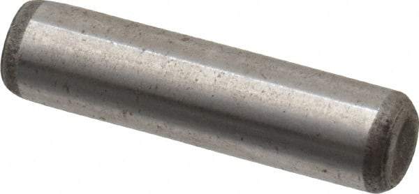 Unbrako - 1/4" Diam x 1" Pin Length Grade 8 Alloy Steel Oversized Dowel Pin - C 60 (Surface) & C 50-58 Hardness, 7,370 Lb Breaking Strength, 1 Beveled & 1 Rounded End - Exact Tool & Supply